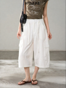 HTMEME | Summer Casual Loose Wide Leg Capri Pants