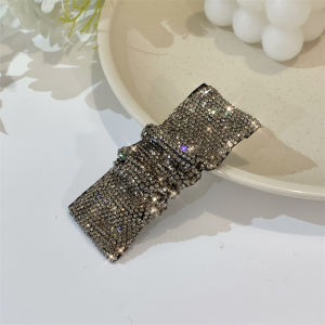 New 2025 Luxury Full Diamond Hair Clip Popular Back of Head BB Edge Clip Fashionable Hair Accessories Alloy Embedded Artificial Gemstone