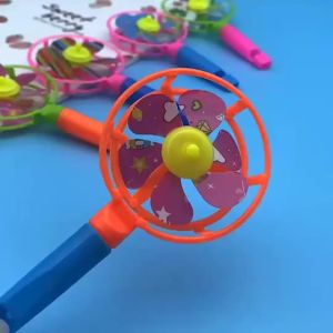 12 Chiếc Còi Nhựa Nhiều Màu Sắc Pinwheels 6.5x12.5cm Trẻ Em Tiệc Sinh Nhật Trò Chơi Ủng Hộ Trở Lại Trường Học Pinata Chất Độn Sọc & Màu Trơn