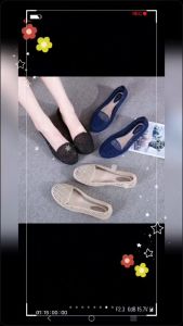 shop24📱สต็อกไทย รองเท้าคัชชูแฟชั่นทรงหัวมน ส้นเตี้ยแต่งฉลุ 4 สี