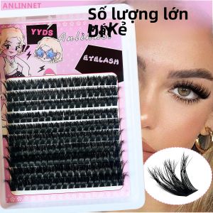 10 Hàng Lông Mi Giả 3D Tự Nhiên Dài Lông Mi Riêng Lẻ Lông Mi Xù Nối Mi 200 Cụm Dụng Cụ Trang Điểm Cho Vẻ Đẹp Mắt