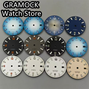 GRAMOCK 31mm Watch Dial Green Luminous Fit NH35 NH36 Movement Watch Accessories
