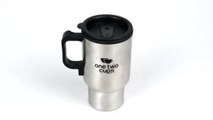 COD Gelas Pemanas Air Di Mobil Car Minuman Kopi Teh Hangat Mug 12V 450ml Stainless Steel - NJ88