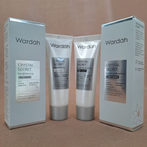 Wardah Crystal Secret Day & Night cream spf 35PA+++ 15ml/Paket wardah cream siang malam/krim wardah/cream pencerah wajah/Original/bpom/pencerah wajah/cream penghilang flek hitam/penyamar noda hitam/paket lengkap cream wardah/asli - Lazada