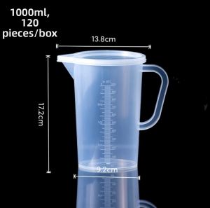 MOLORE | Plastic Lidded Clear Handle Marked Thickened Measuring Cup