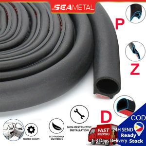 SEAMETAL Car Door Rubber Seal Strip EPDM Rubber Noise Insulation Anti-Dust Soundproof 4M P Z D Shape Sealant Protector