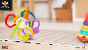 IQ ANGEL Silicone Teether & Rattle / Mainan Gigitan Bayi
