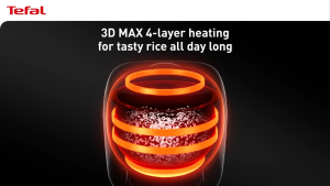 Tefal Delirice Fuzzy Logic 1.8L Rice Cooker RK7711 – 10 cups 11 programs 2mm spherical pot with ceramic coating