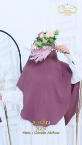 TERBARU!! Hijab Instan Kepala Pet Antem Kode AIRAN Bahan Kringkel Premium By Ory AjeZas Collection