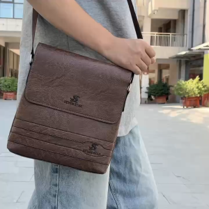 Bag For Man Premium Leather Handbag With Adjustable Shoulder Traps And Multiple Pockets Briefcase
