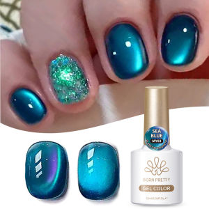 BORN PRETTY 10ml Blue Color Cat Magnetic Gel Purple Brown Semi Permanent Soak Off UV Gel for Summer Fall Manicures