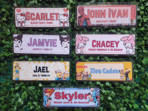 Personalised Laminated Name Tag for kids with free ID Lace