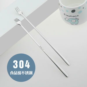 Creative Long Handle Stainless Steel Fruit Forks Gourmet Dining Utensils Sweet Dessert Fruit Tea Forks Cute Design Kitchen Accessories