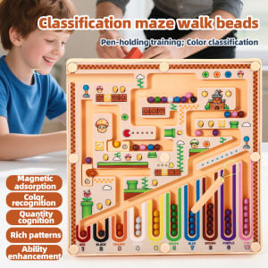 Kid Magnetic Maze Walking Ball Baby Concentration Training Writing Logic Thinking Old Early Education Puzzle Toy Christmas gift
