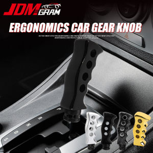 JDMGRAM Universal เกียร์รถเกียร์ KNOB อัตโนมัติ Ergonomics Grip Auto เกียร์ธรรมดา SHIFT Stick Racing สไตล์ PUSH Down Shifter LEVER อุปกรณ์ตกแต่งภายในรถยนต์