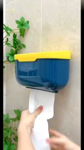 กล่องกระดาษทิชชู่ห้องน้ำไม่เจาะที่ใส่ทิชชู่ติดผนังในครัวเรือนผลิตภัณฑ์ห้องน้ำที่ใส่กระดาษชำระแบบพกพา