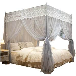 2024 New Model Mosquito Net Thickened Floor-standing Bedroom Three-door Old-style Anti-mosquito Dream Platinum Bedding