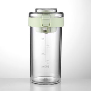 Double Layer Plastic Sports Water Bottle With Tea Strainer