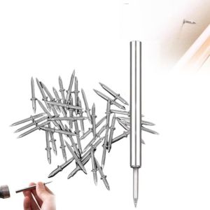 150pcs Double-Head Skirting Thread Seamless Nail With 1 Tool Metal Rust-Proof Nails Wood No Trace Fixator Screws Set