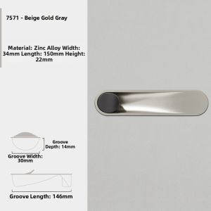 Invisible Recessed Handle for Furniture
