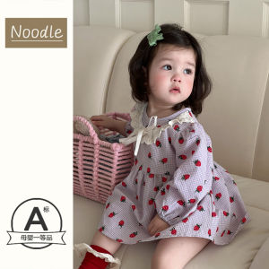 Princess Style Long Sleeve Dress for Baby Girls Newborn to 2 Years Old Autumn Winter Birthday Gift Soft Cotton Floral Print