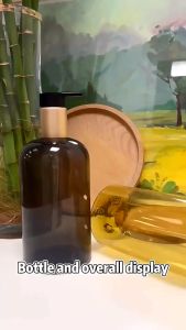 500ml Dish Soap Bottle With Bamboo Pump Refillable Liquid Soap Dispenser Hand Soap Lotion Container