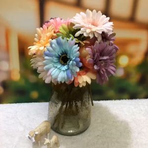 Bó Hoa Đồng Tiền Giả 3 Bông Trang Trí Nhà Cửa Cửa Hàng Tiệc Cưới Decor Chụp Ảnh Nhiều Màu