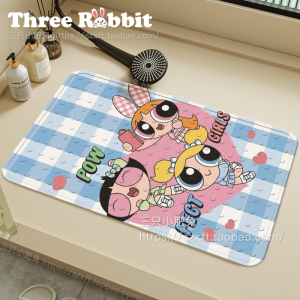 ผ้าพื้นป้องกันลื่นในห้องน้ำแบบ PVC สำหรับการอาบน้ำและล้างมือ ผ้าพื้นป้องกันการตกหล่น ผ้าพื้นสำหรับใช้ในบ้าน สไตล์เกาหลี