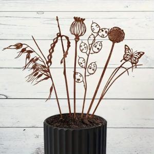 Bộ Đồ Trang Trí Vườn Ngoài Trời Bằng Kim Loại Thủ Công Theo Phong Cách Pháp Vườn Hoa Rỉ Sét Trang Trí Ngoài Trời Tùy Chỉnh