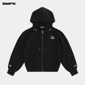 SMFK | Oversized Embroidered Cotton Hooded Jacket