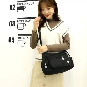 Túi Đeo Chéo Nylon Chống Thấm Nước Dành Cho Nữ Túi Xách Nhẹ Thông Thường Có Bảo Vệ RFID Túi Đeo Chéo Mềm Có Nhiều Ngăn