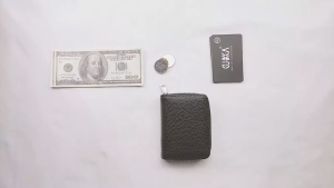 Dompet Kad Akordion Penyekat RFID Pemegang Kad Kredit Kulit PU Tekstur Laici Berzip Dompet Mini Berbilang Slot Untuk Lelaki Wanita