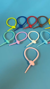 SK-C1275 Pengikat Kabel Headset Silikon Warna Warni / Strap Silicone Cabel Ties Organizer Pengikat