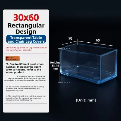 Transparent Thick Soft Silicone Table And Chair Leg Covers Anti-Slip Wear-Resistant Stool Leg Pads Floor Protection Mat