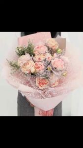 Snow Dot Gauze Bouquet Flower Shop Packaging Materials Diy Bouquet Craft Supplies Flower Paper Rose Snowflake Gauze