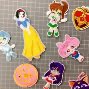 Bandai | Sailor Moon Patches Mercury Mars Jupiter Venus Uranus Neptune Embroidery Iron On Applique Clothing Handmade DIY Garment Figure