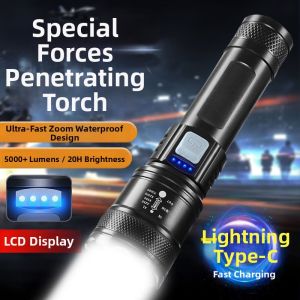 BAIXITANG | High Brightness Rechargeable Portable Outdoor Night Fishing Home Flashlight