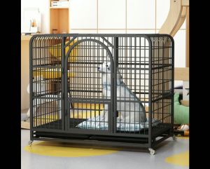 CHUỒNG CHÓ NAN ỐNG DÀNH CHO CHÓ DƯỚI 10KG SƠN TĨNH ĐIỆN 80x54x76cm - CHUỒNG CHO CHÓ