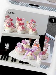 [ready stock] valentines day 520 couple wedding love cupcake cake topper cake decoration 七夕情人节 情侶 结婚 爱情 爱心蛋糕插件蛋糕装饰