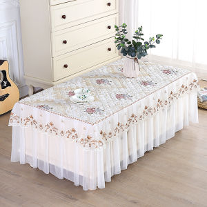 Living Room Tea Tablecloth Full Cover Lace Rectangular Tea Table Cover Home Use Waterproof Dustproof Pad Coconut Palm Brand