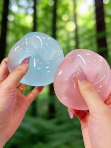 Bóng Xả Stress Làm Thủ Công Bằng Dầu Dừa Hình Tròn 5cm Có Thể Nặn Đàn Hồi Chậm Màu Xanh Dương Dành Cho Độ Tuổi Từ 12 Trở Lên