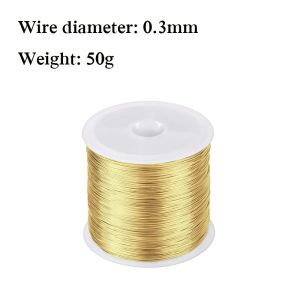 50g Solids Brass Wire 0.1mm 0.2mm 0.3mm 0.5mm 0.6mm 0.7mm 0.8mm 1mm 1.1mm 1.2mm DIY handmade jewelry making supplies