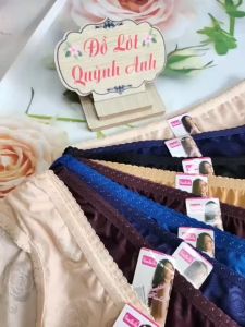 Combo 10 quần lót nữ thông hơi gấm lạnh có họa tiết gấm hoa dễ thương Siize từ 45-65 Kg co giản thoáng mát  - Đồ Lót Quỳnh Anh