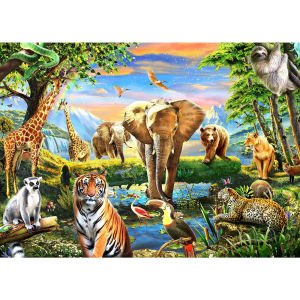 500/1000/1200/2000PCS Puzzles for Adults Animal World Jigsaw Puzzle Challenging Night Game for House Decoration Birthday gift