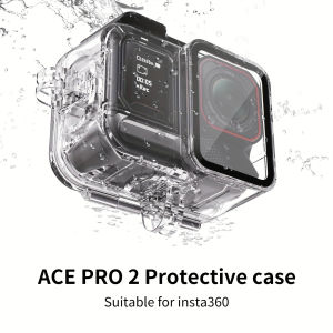Waterproof Housing Protective Cover Underwater 45M Dive Shell Dive Case For Insta360 Ace Pro 2 / Pro Sports Camera Accessories