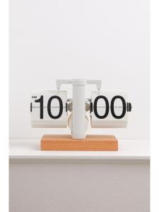 European Style Metal Creative Clock Display Automatic Page Flip Mechanical Clock Tabletop Simple Retro Decorative Clock