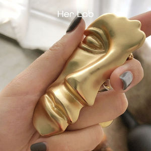 Her Lab Jewelry | Fashion Brooch Real Gold Pledge Party Set Classic Mens Womens Gold Face Lapel Pin Brooch Gold pin tudung indian jewellery set acccessories badge Promo sale Foundation Safeguard