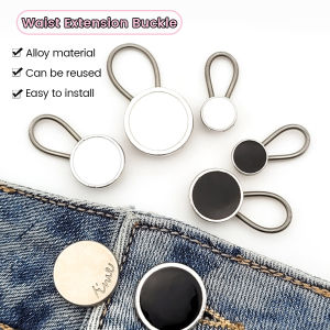 Onisa 3Pcs Adjustable Metal Jeans Button Spring Elastic Waist Extender for Pants/Skirt