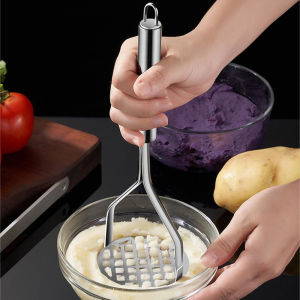 (Ce14)Kitchen Gadget Creative Mud Press Masher Puree Juice Maker Stainless Steel Potatoes Crusher Pusher Fruit Tools