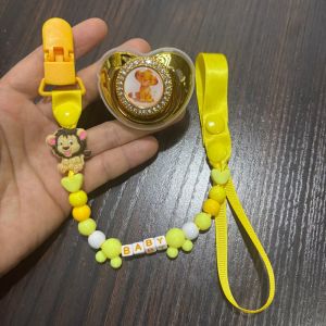 Disney | Bling Baby Nipple Set Infant Nipple Comes with a chain-style clasp Designed for newborns Calms babys mood Baby gift